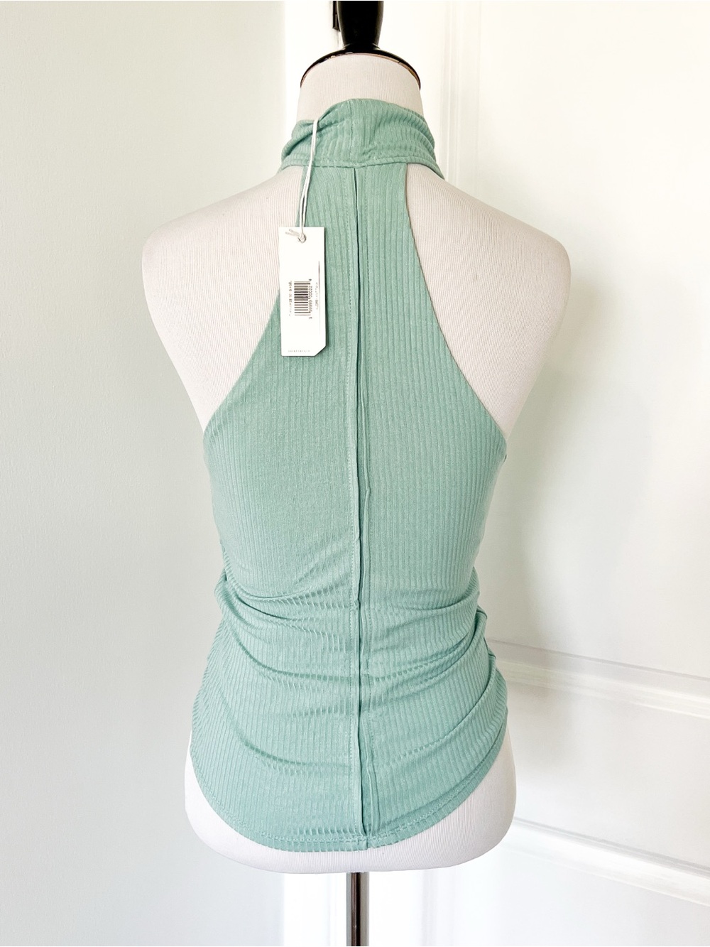 Tavik Mint Ribbed High Neck Tank - Small - Picture 3 of 5